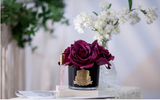 Côte Noire Perfumed Natural Touch 5 Roses - Carmine Red - Black Glass